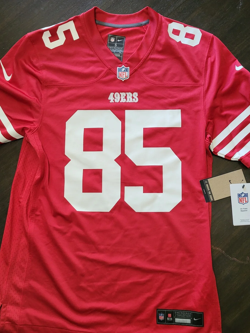 *NEW* NIKE Kittle San Francisco 49ers NFL On Field Apparel Jersey Size Small